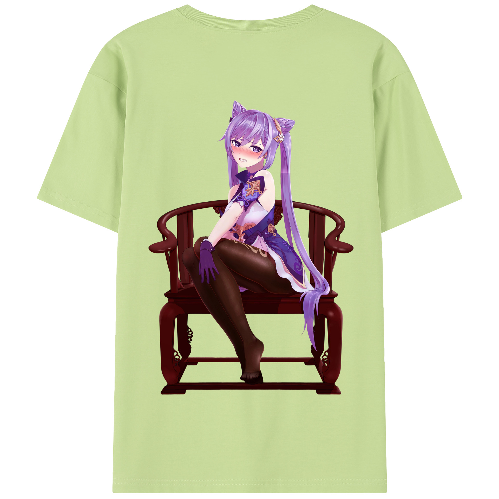 げんし神 刻晴 こくせい genshin Kokusei 綿100％半袖Tシャツ（背面プリント）